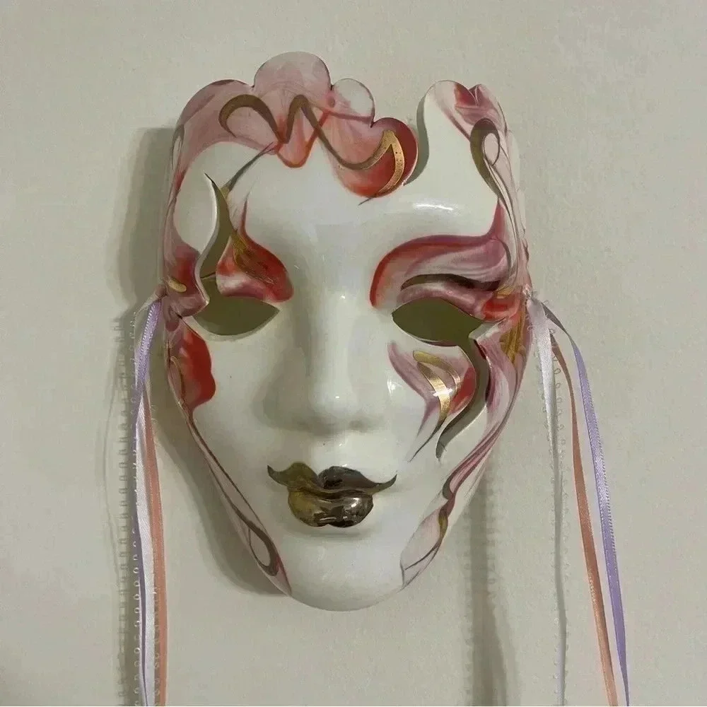 Beautiful Vintage Mardi Gras Ceramic Masks W/ 1 Signed New Orleans